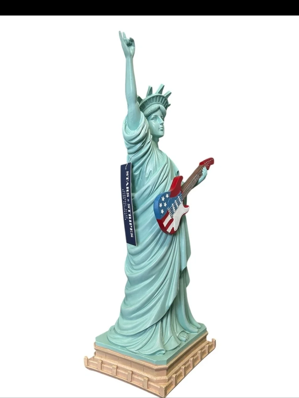 July 4th Patriotic Statue of Liberty with Guitar 17” Seasonal Figurine Statue - Picture 4 of 7